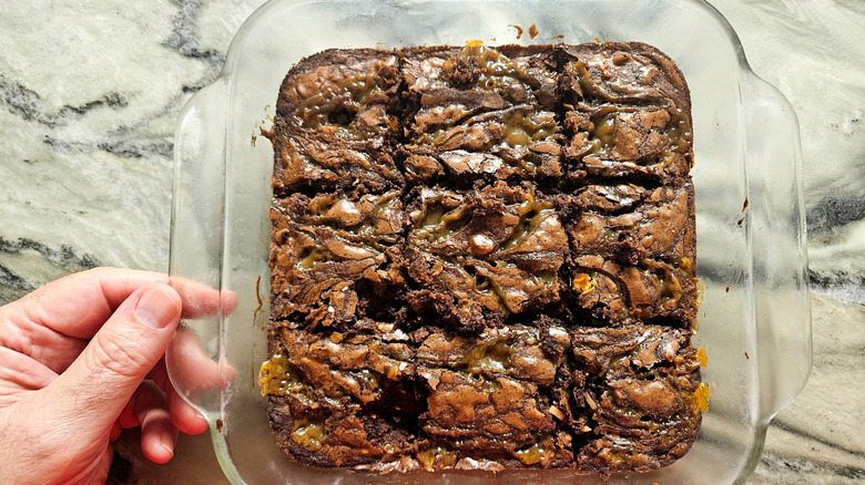 Brownies in Pyrex dish