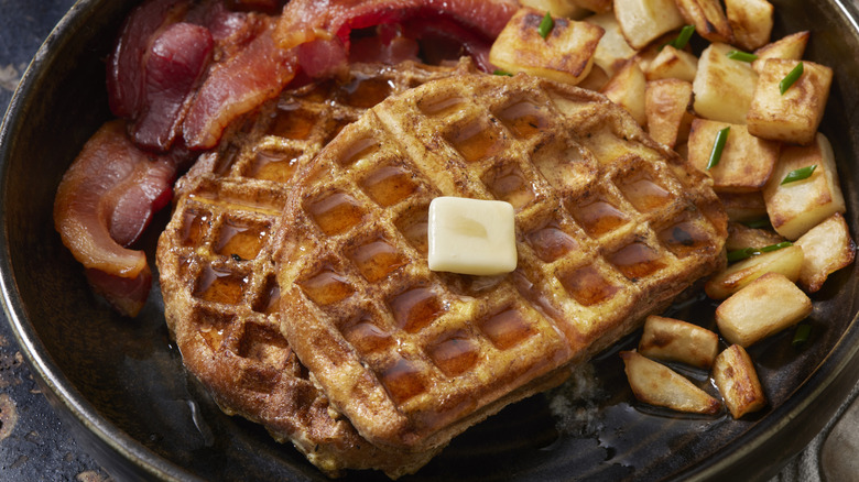 Belgian Waffles on a plate