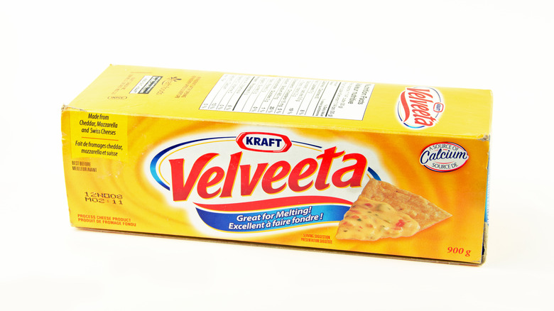 packaged block of velveeta cheese