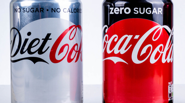 Diet Coke and Coke Zero cans