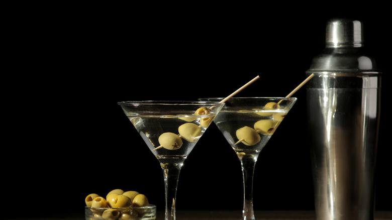 Dirty martinis and shaker