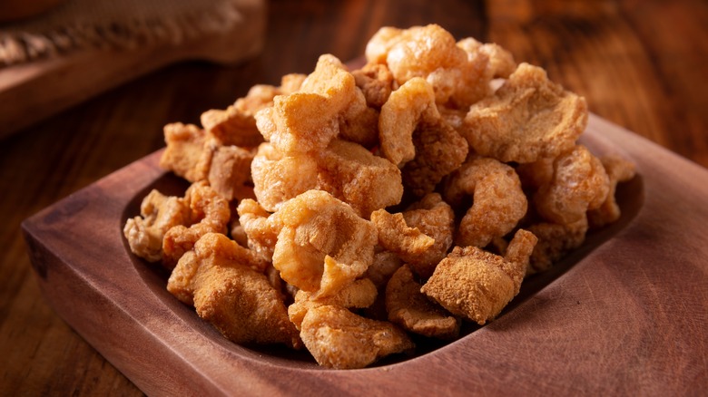Plate of fried pork rinds