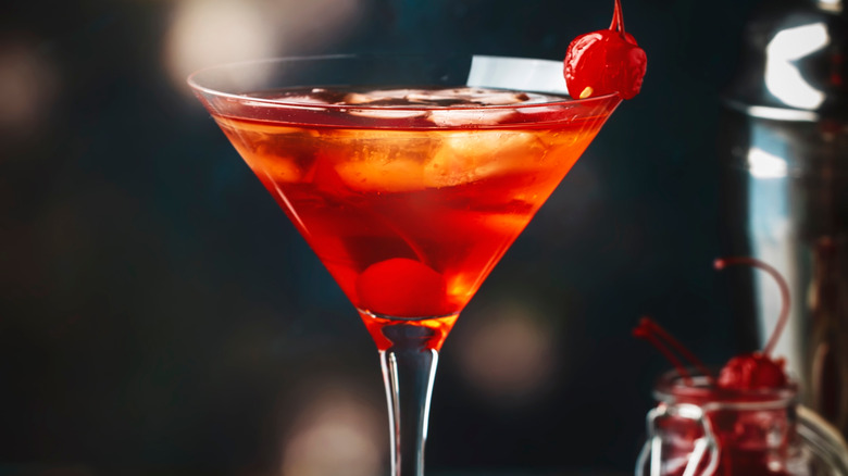 Manhattan Cocktail in Martini glass