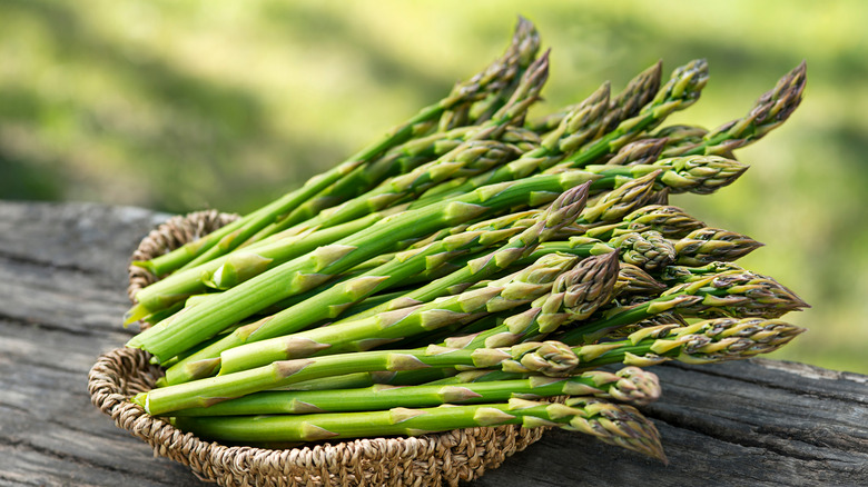 Asparagus in a basket
