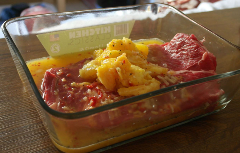 Marinating Steak