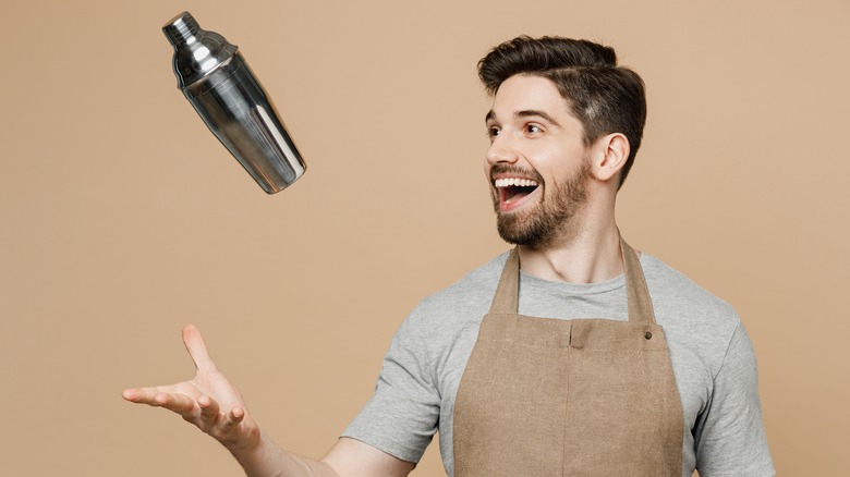 bartender with shaker