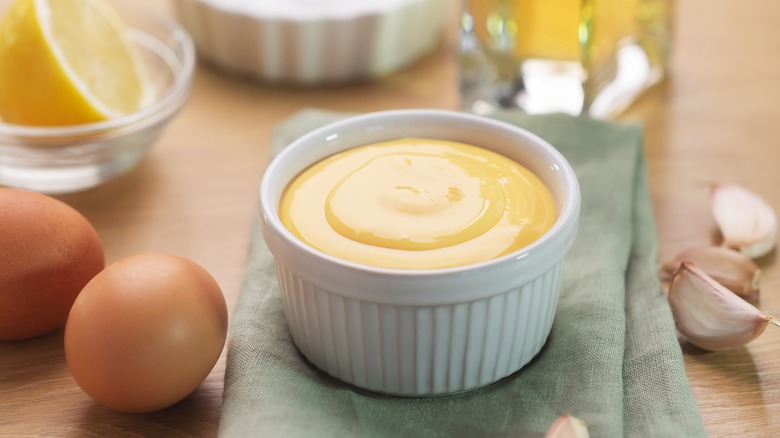 Ramekin of garlic aioli