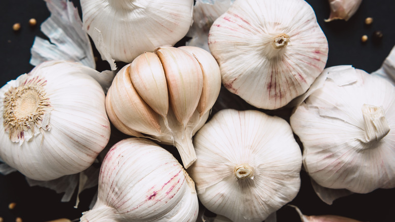 Whole heads of garlic