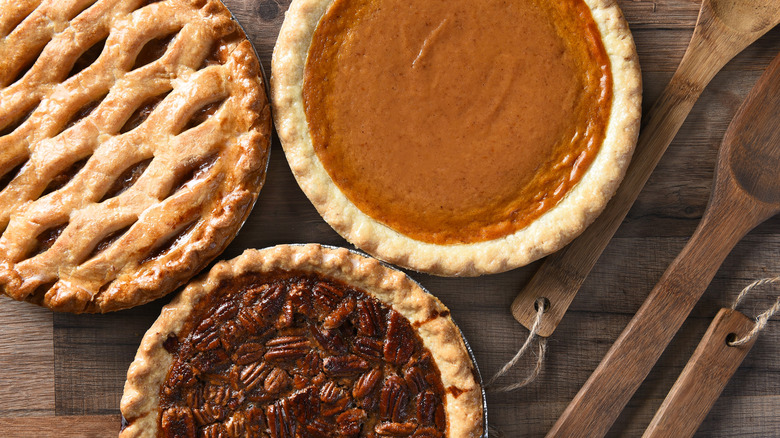 A trio of fall pies