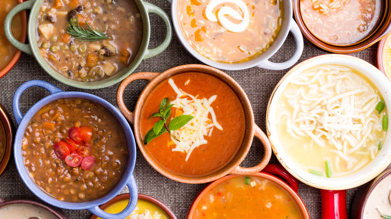 variety of soups