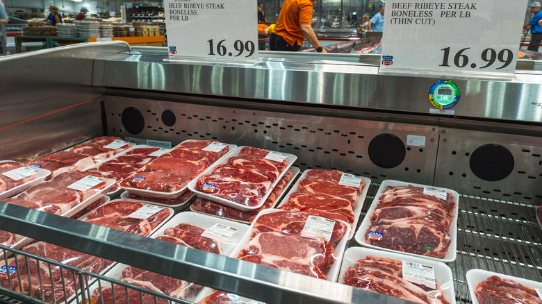 Steaks in Costco meat section