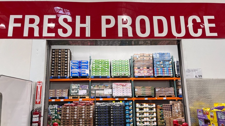 Entrance to Fresh produce section of Costco