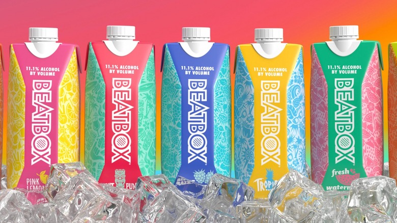 row of BeatBox beverages