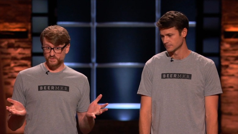 Aaron Walls and Brett Vegas talking to the Sharks