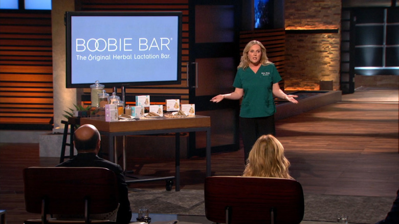Wendy Colson pitching her Boobie Bar