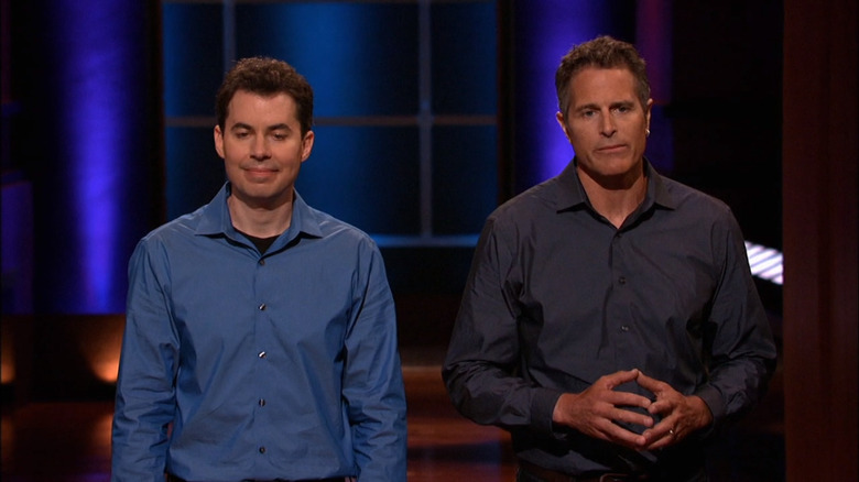 Koehneke and Friedman pitching Bottle Bright on Shark Tank