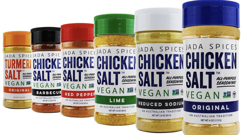 Variety of Chicken Salt flavors