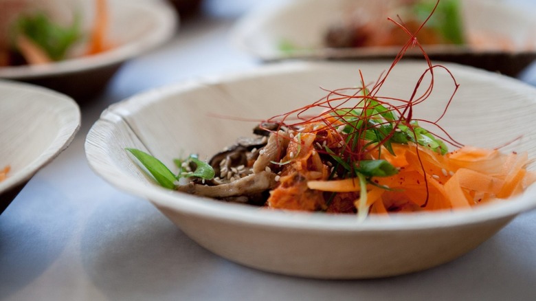 Chi'Lantro food in paper bowl