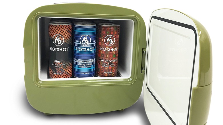 HotShot cans in warm fridge