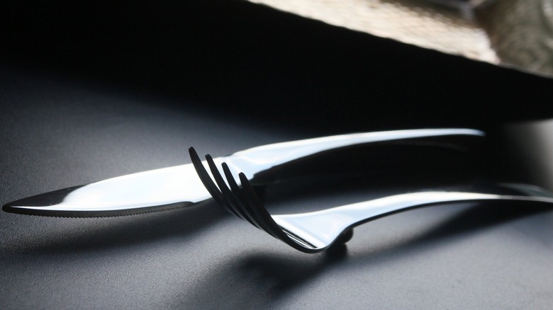 iFork sitting elevated on countertop