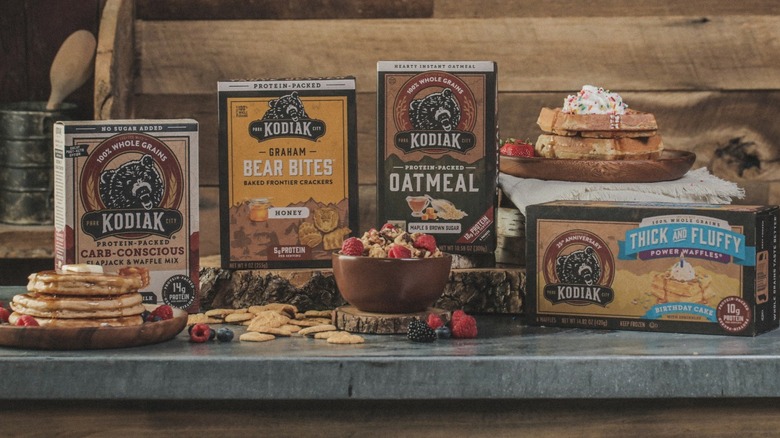 Kodiak Cakes products on table