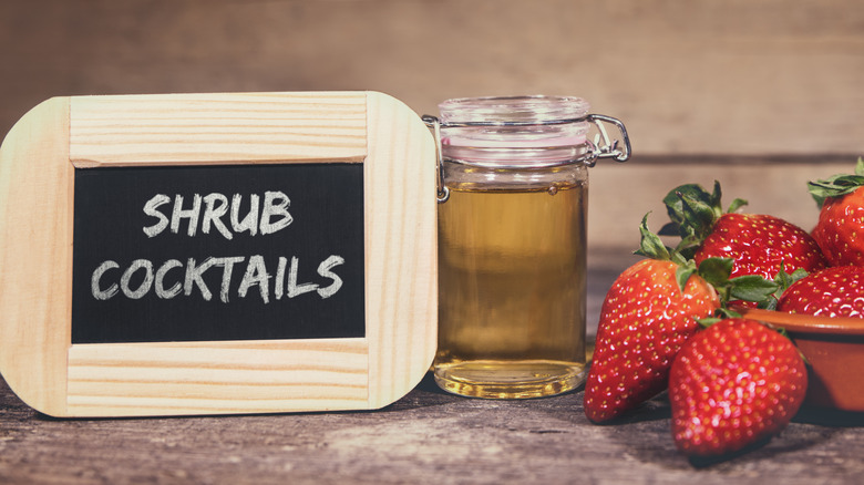 sign identifying drinking vinegar shrubs