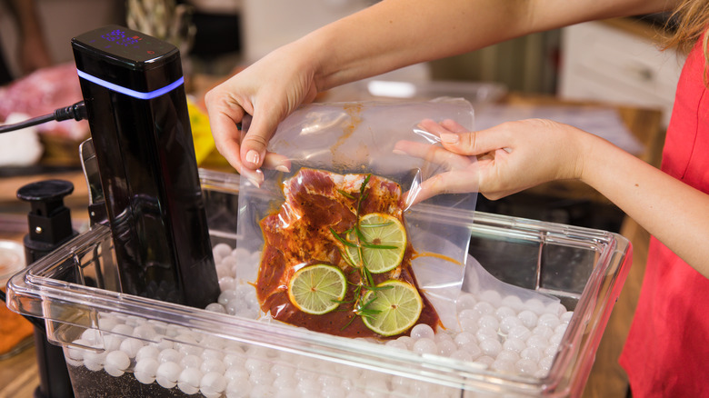 sous vide cooking set-up