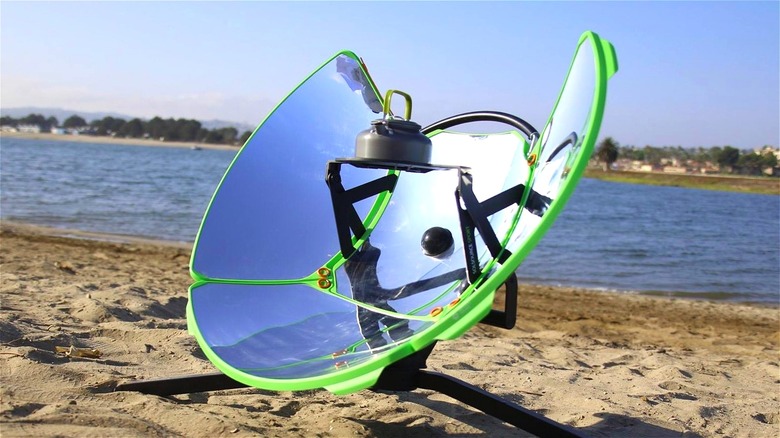 SolSource solar grill on beach 