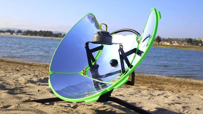 SolSource solar grill on beach