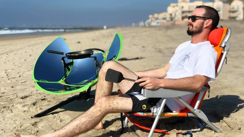 SolSource Sport grill on beach