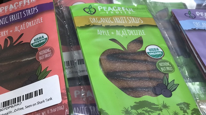 packaged Peaceful Fruits piled up