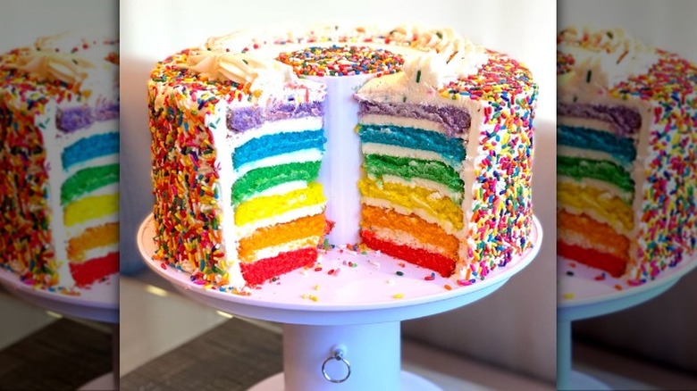 Surprise Cake rainbow cake