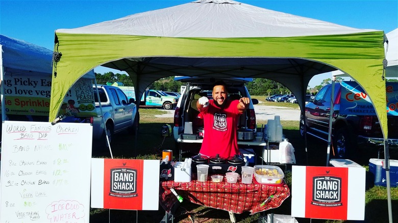 Bang Shack owner at farmers market 