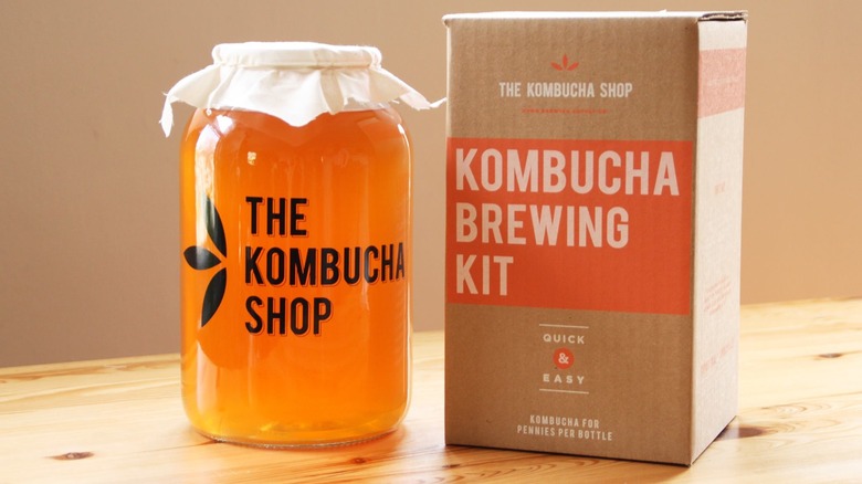 kombucha brewing kit in box