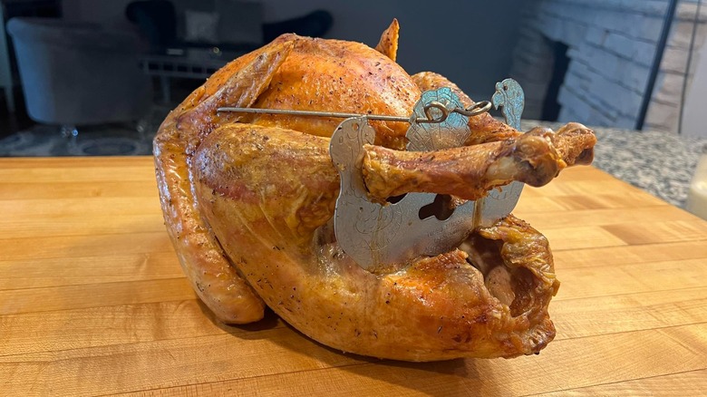 Roast chicken prepared with Turbo Trusser tool