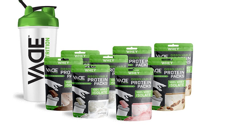 A selection of VADE Nutrition protein powder