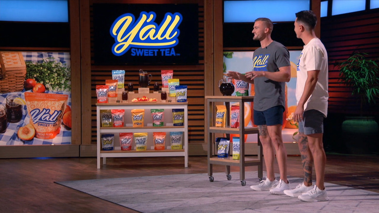 Darien Craig and Brandon Echols on Shark Tank representing Y'all Sweet Tea