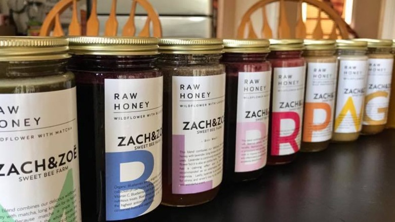 jars of Zach and Zoe honey