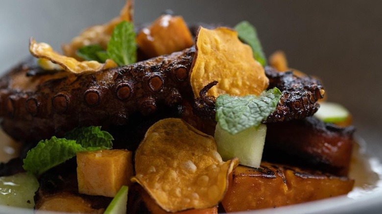 Squid dish at Crown Shy