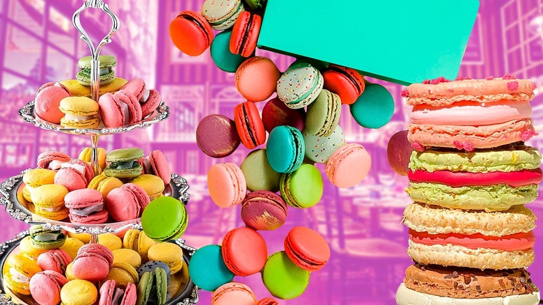 assorted macarons in various colors