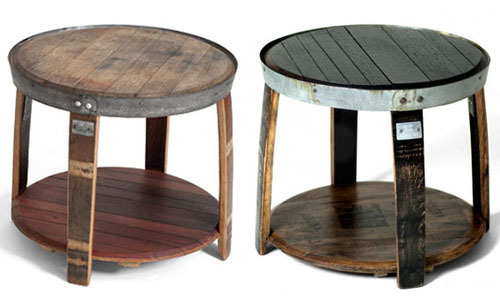 Stools and Table from Whiskey Barrels