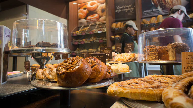 Panera counter pastry display