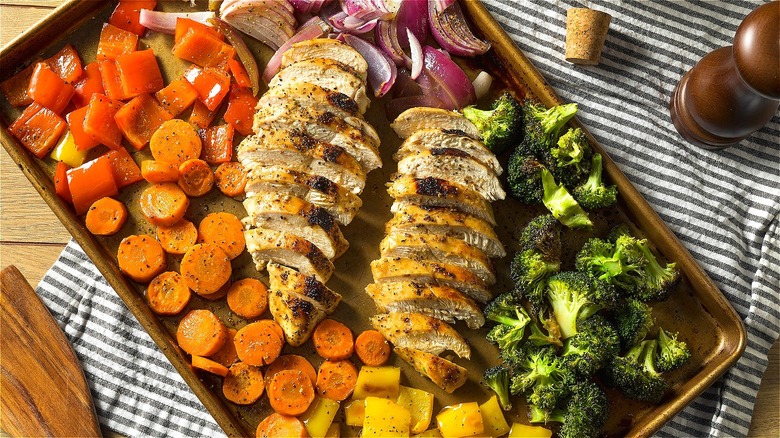 Sheet pan dinner with chicken