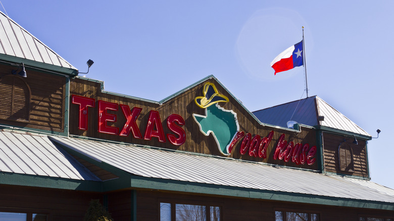 Exterior sign on a Texas Roadhouse