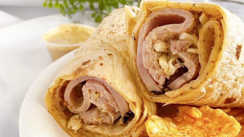 Cubano Seasoned Wrap on plate