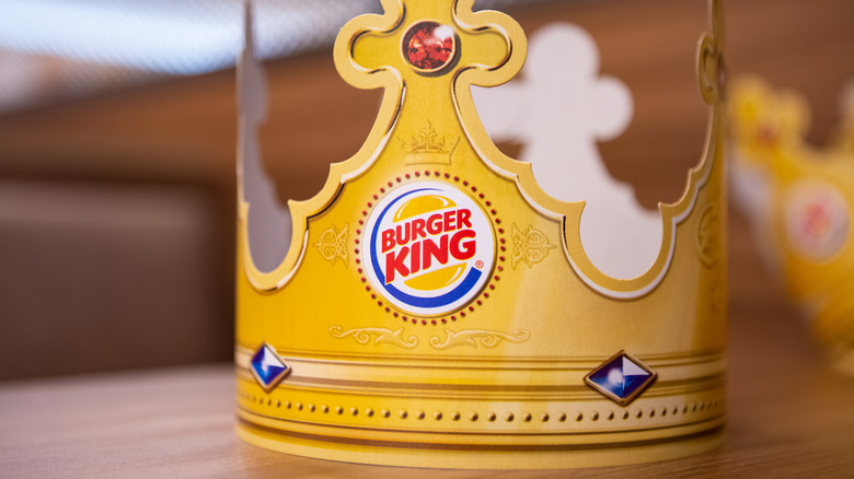 Burger King crown on a table