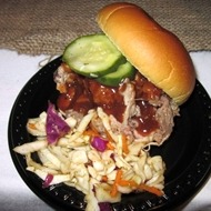 Celebrity chef Rocco DiSpirito serves BBQ brisket from Now Eat This! Italian