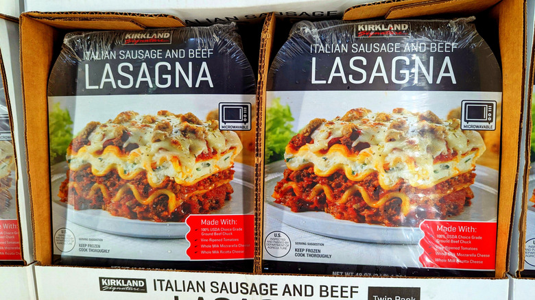 Kirkland Italian sausage and beef lasagna