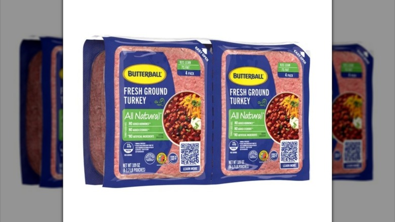 Two packages of Butterball ground turkey