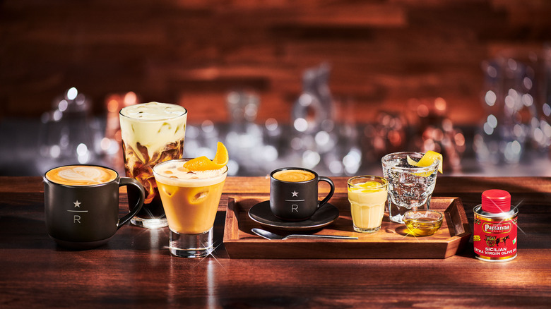 Starbucks beverages with olive oil